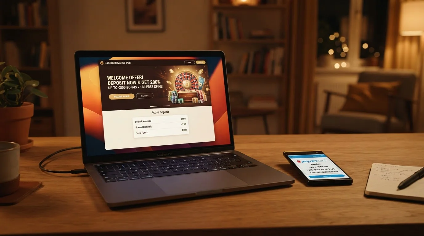 Bonos de bienvenida en pantalla de casino online
