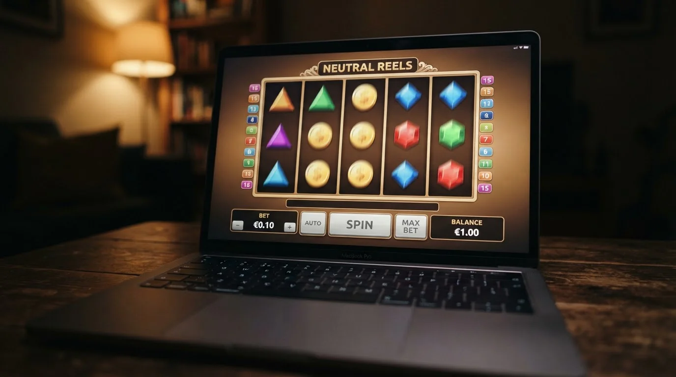 Slot machine mostrando apuesta de 0.10 euros con saldo de 1 euro visible