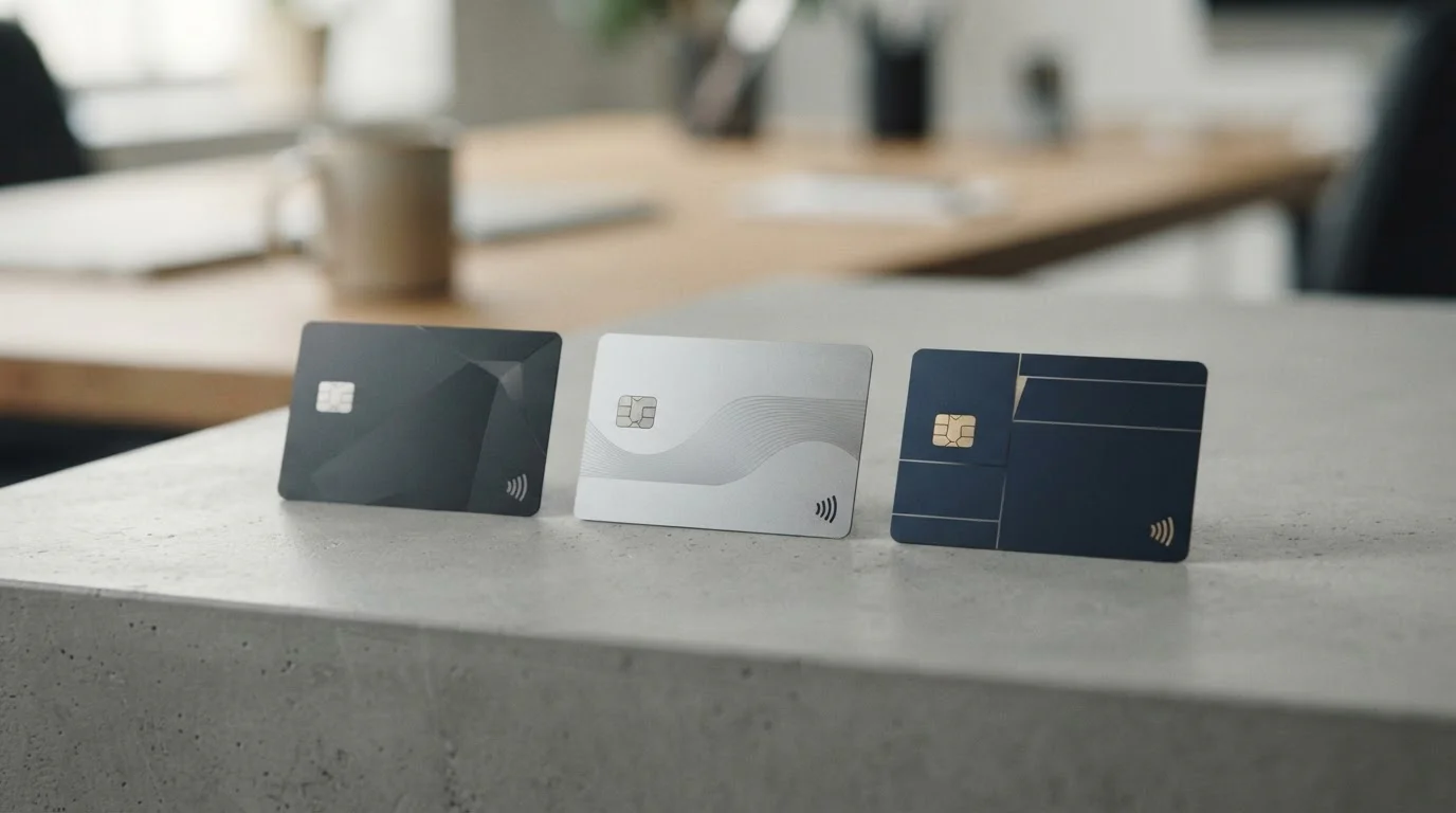 Representación de tres métodos de pago electrónicos sin logotipos reconocibles