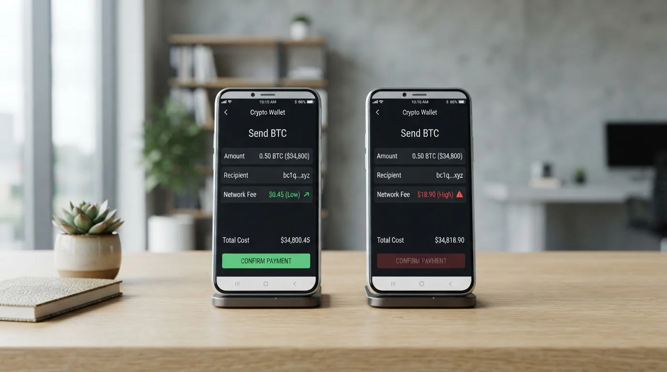 Comparación de las comisiones bajas de Bitcoin Cash frente a otras criptomonedas